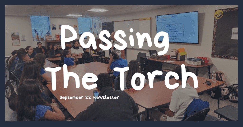 Passing the Torch by NJHS Students